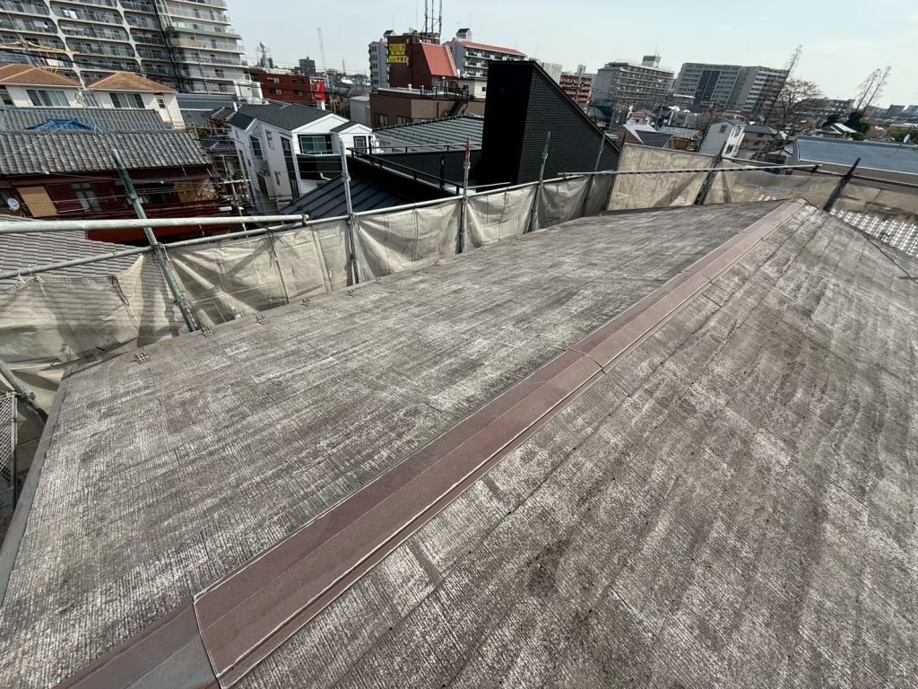 コロニアル屋根　遮熱塗装